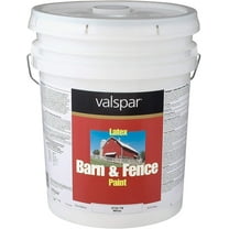Valspar 3125-70 Barn and Fence Latex Paint, 5-Gallon, White