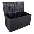 thumbnail image 2 of 120gal 460L Outdoor Garden Plastic Storage Deck Box Chest Tools Cushions Toys Lockable Seat Waterproof, Black, 2 of 10