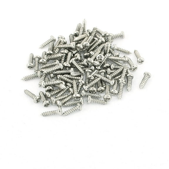 100 pcs M2 x 8mm Stainless Steel Phillips Flat Head Self-taping Screws