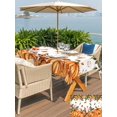 thumbnail image 4 of Outdoor Tablecloth with Umbrella Hole and Zipper, Yellow Orange Pumpkin Fall Rectangle Table Cloth 52x70 Inch Waterproof Tablecloth, Thanksgiving Leaves Farmhouse Picnic Table Cover for Patio Camping, 4 of 7