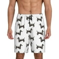 thumbnail image 3 of Lsque Dachshund Dog Puppy Mens Sleep Pajama Shorts,Short Pajama Pants, Cotton Ultra-Soft Knit-3X-Large, 3 of 9