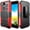 Black/Red 2, variant on HR Wireless Dual Layer [Shock Absorbing] Hybrid Stand Hard Plastic/Soft TPU Rubber Case Cover Holster For LG Aristo 2/Fortune/Tribute Dynasty, Black/Red
