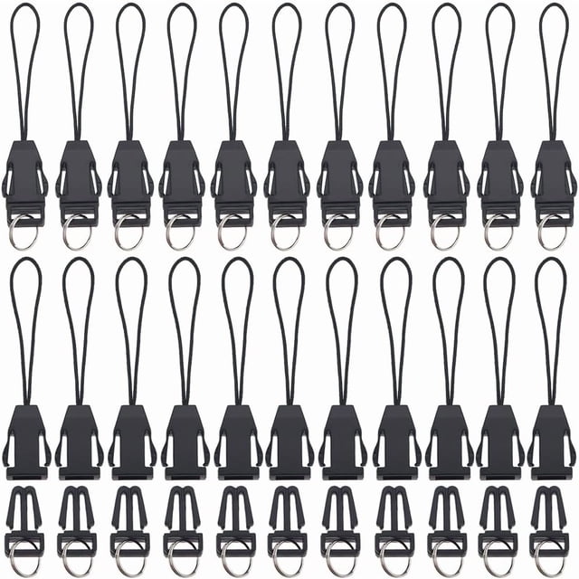 100 correas de anilla dividida para teléfono móvil, antipérdida, cortas, con hebilla desmontable, ganchos para llavero, accesorios para llavero.