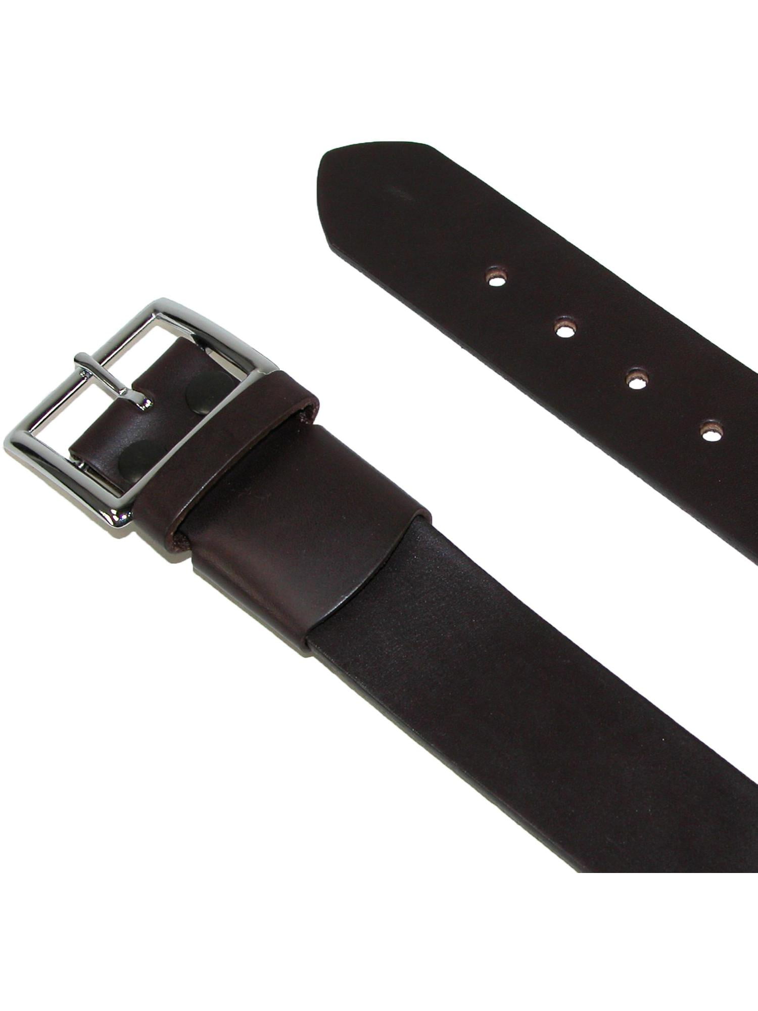 Size 42 Mens Leather Garrison Belt with Hidden Elastic