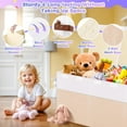 thumbnail image 4 of Extra Large Toy Storage Box with Lid, Collapsible Sturdy Toys Chest Storage Organizer Bin Basket with Divider for Kids, Boys, Girls, Closet, Playroom, Bedroom, Nursery, 40"X14"X16", Beige & White, 4 of 14