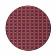 thumbnail image 1 of Abstract Mouse Pad for Computers, Autumn Tones Style Continuous Abstract Vintage Inspired Illustration, Round Non-Slip Thick Rubber Modern Gaming Mousepad, 8" Round, Plum and Dark Coral, by Ambesonne, 1 of 2