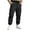 Black, variant on Xzbqbs Cargo Pants for Men Straight Stretch Lightweight Work Pants Drawstring Elastic Waist Quick Dry Cuffed Pants for Hiking Travel