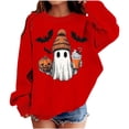 thumbnail image 3 of Taqqpue Kids Hoodies Halloween Graphic Print Long Sleeve Crew Neck Pullover Fleece Sweatshirt Fall Winter Keep Warm Cozy Cute Blouse Tops for Boys Girls Size 1-13, 3 of 6