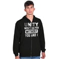 thumbnail image 5 of Unity Needs You and I Cute Pun Zip Up Hoodie Men's Women's Brisco Brands S, 5 of 6
