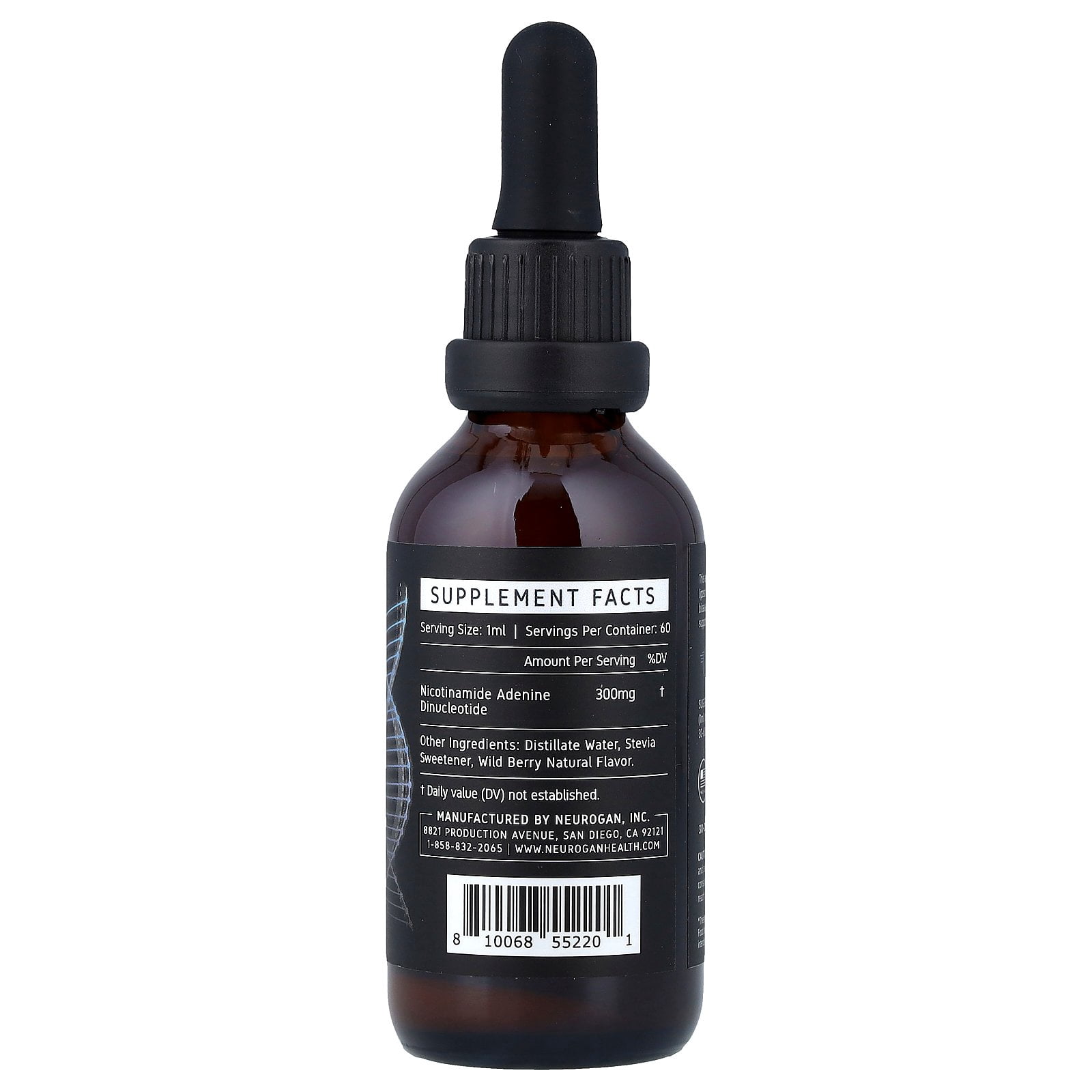 Neurogan Health NAD+ Liposomal Drops, Wild Berry, 300 mg, 2 oz (60 ml)