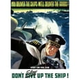 thumbnail image 2 of World War II poster of a Navy Commander with binoculars aboard a battleship Poster Print, 2 of 2