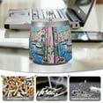 thumbnail image 6 of Yayeee Ashtray with Lid for Cigarette Smokeless Stainless Steel Home Ash Holder, Blue Plants Window, 6 of 7