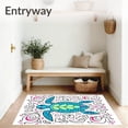 thumbnail image 3 of ODIKA 6'x9' Machine Washable Non-Slip Area Rug, Enchanting Creature Hook Art Kit Wall Decoration High Traffic Rug with Pad, Blue, 726574, 3 of 8