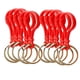 thumbnail image 2 of 10pcs metal plástico langosta cierres garra gancho llavero llavero rojo, 2 of 9