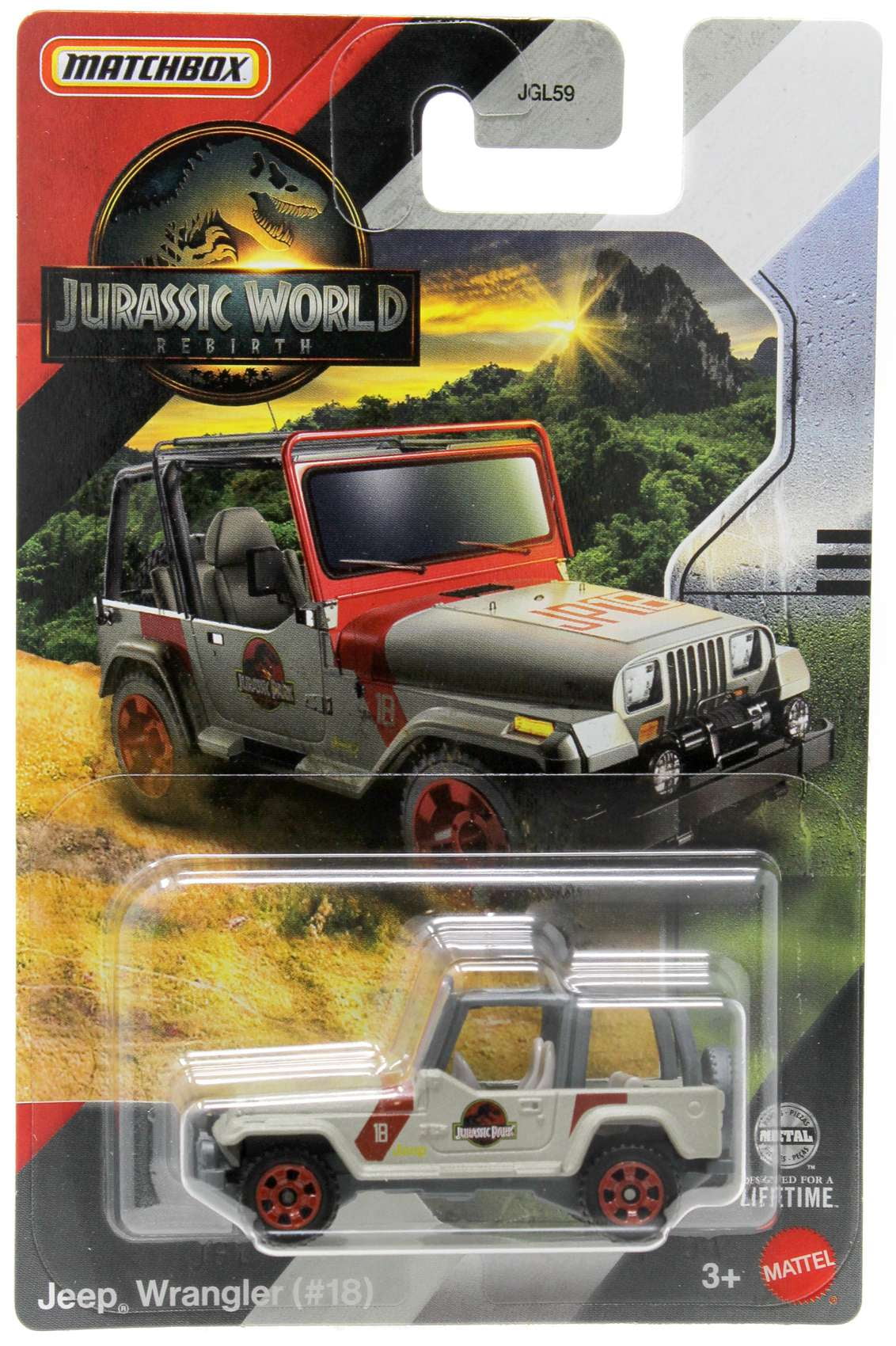 Jurassic World Rebirth Matchbox '19 Jeep Gladiator Die Cast