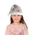 thumbnail image 5 of Honeii Lilies Flowers Print Hat Santa Claus Hat For Xmas Party, Christmas Caps For Boys Girls Child,Christmas Beanie, 5 of 6