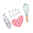 thumbnail image 1 of Juego de decoración de pasteles molde de silicona con forma de corazón puntas para glaseado de pasteles multifuncional para hacer pasteles galletas dulces ANGGREK Otros, 1 of 8