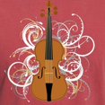 thumbnail image 3 of CafePress - Violin Swirls (For Dark - Mens Comfort Colors Shirt, 3 of 5