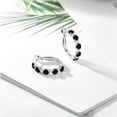 thumbnail image 4 of Gem Stone King 2.44 Ct Round Black Onyx 925 Sterling Silver Earrings, 4 of 4