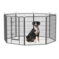 thumbnail image 2 of IVV Dog Playpen Outdoor/Indoor 8 Panels 40" Height Dog Pens Heavy Duty Anti-Rust Material Pet Fence with Door for Large/Medium/Small, 2 of 9