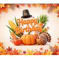 thumbnail image 4 of Autumn Leaves Happy Birthday Decorative Pumpkin Celebration Banner for Thanksgiving Indoor Party Seasonal Event, 4 of 7