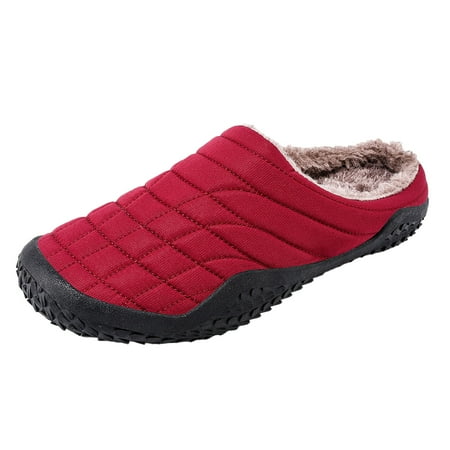 

Jungdeepe Men And Women Winter New Large Size Oversize Solid Color Thick Warm Cotton Slippers Indoor And Outdoor Non Soft Inner Layer Home Shoes Fitness Shoes