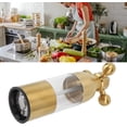 thumbnail image 3 of Wekity Pepper Mill Professional Refillable, Pepper Salt Grinder Refillable, Coarseness Manual Pepper Salt Grinder, for Kitchen (Gold Small)-0630, 3 of 5