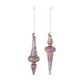 thumbnail image 2 of Irredescent Glass Finial Drop Ornament Set of 12, 2 of 5