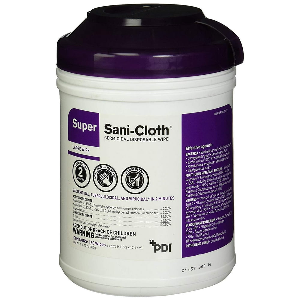 Professional Disposables Surface Disinfectant Super SaniCloth Wipes