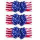 thumbnail image 1 of KAKOWELY 3 diademas para el Día de la Independencia para bebés, con lazo, para el pelo, tocado infantil, 1 of 5