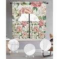thumbnail image 2 of Pink Botanical Flowers Swag Curtains for Living Room/Bedroom Windows, Spring Pastoral Floral Kitchen Curtains and Valances Set 36 Inch Length, Light Filtering Swags Valance Curtain Panels, 2 of 5