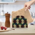 thumbnail image 2 of Yayeee Napkin Holder for Table Kitchen Paper Tissue Organization, Green Tartan Pattern, 2 of 8