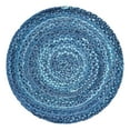 thumbnail image 2 of Unique Loom Braided Chindi Collection Area Rug - Layer (3' 3" Round Blue/Navy Blue), 2 of 6