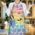 thumbnail image 6 of Pioneer Flower Floral Print Pattern Apron-Garden Aprons for Women with Pockets-Cotton Linen Waterproof Kitchen Cooking Gardening Aprons Adjustable for Kitchen,Cooking,BBQ and Salon 33x27 Inch, 6 of 7
