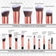 thumbnail image 3 of BS-MALL Cepillos de Maquillaje Base Sintética Premium Ocultadores de Ojos Sombras Maquillaje 14 Pcs Cepillo Set, Rosa Dorada, 1 Cuenta BS-MALL BS-MALL, 3 of 6
