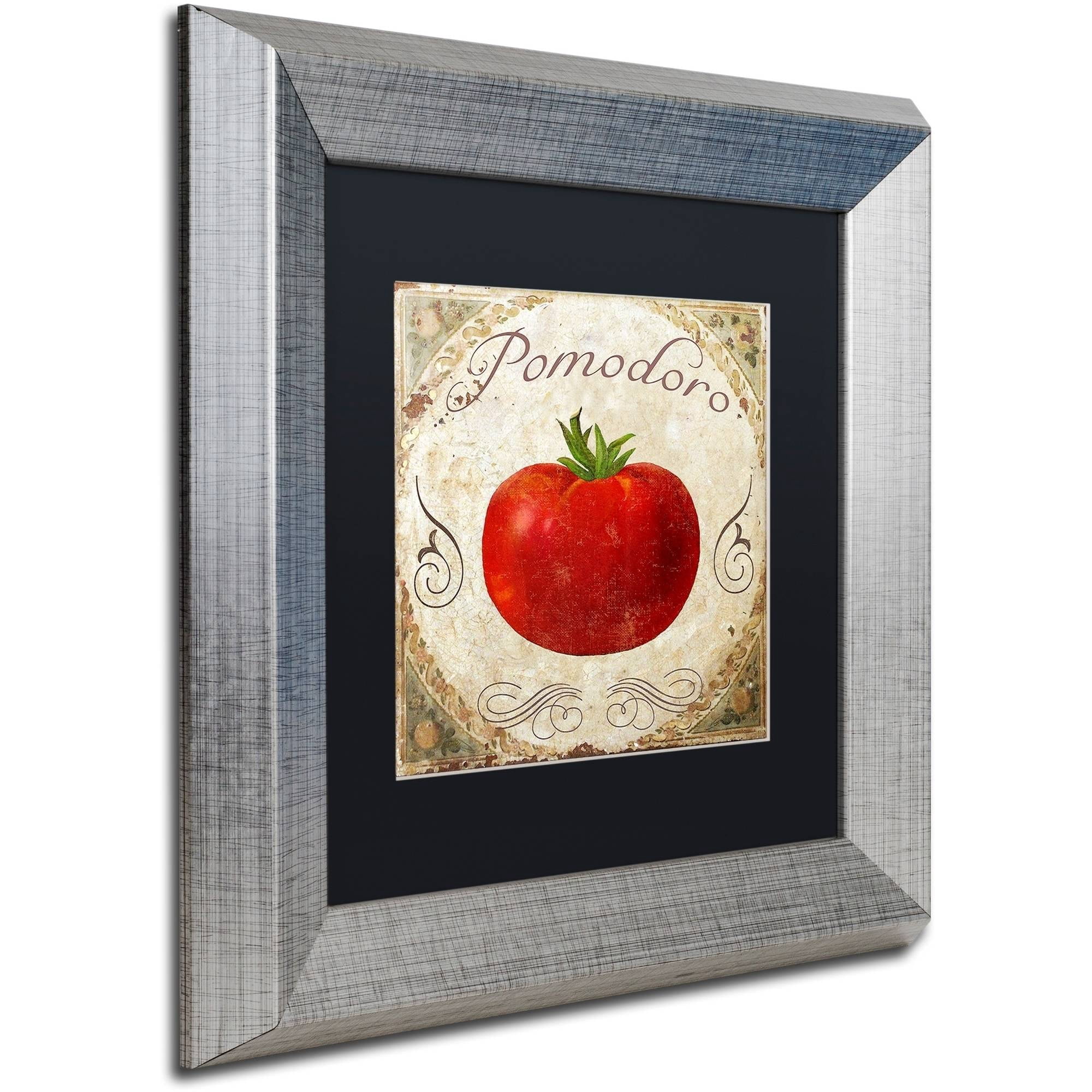 Trademark Fine Art "Mangia II" Canvas Art by Color Bakery Black Matte, Silver Frame