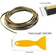 thumbnail image 2 of 1set Car Interior Moulding Trim 16.4ft Automobile Filler Trim Strip Universal Decorations with Scraper Tool Fit for Most Car golden, 2 of 7