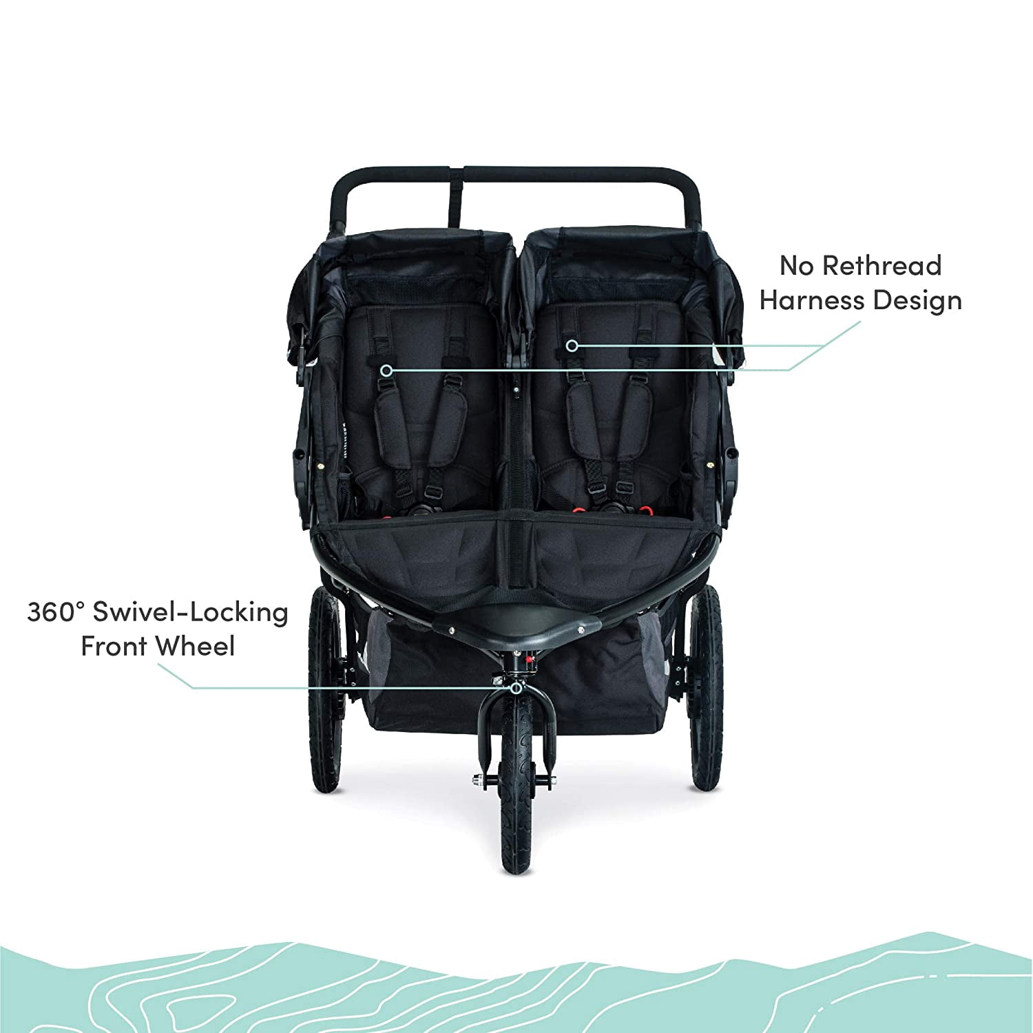 bob gear revolution flex 3.0 duallie double jogging stroller