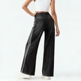 thumbnail image 4 of KKBOTIVE Women Sweatpant Jeans Fashion Denim Pants High Waisted Stretchy Pull On Wide Leg Jeans with Pocket Black, Size: S, 4 of 5