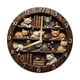 thumbnail image 3 of Reloj de pared 2D de diseño retro, reloj colgante, diseño vintage moderno y silencioso, decorativo. 12 pulgadas, 3 of 9