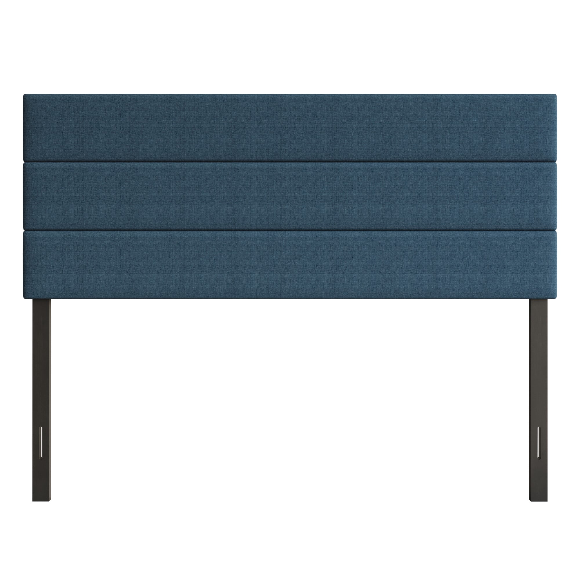 Home Design Corona Queen Upholstered Headboard with Foam Padding and Adjustable Base, Denim Blue, Easy Assembly
