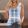 thumbnail image 2 of WRKEKC Womens Cami Tank Tops Plaid Print Single Strap V Neck Sleeveless Tank Top for Daily Styling Casual Outings and Summer Looks, 2 of 5