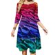 thumbnail image 1 of Ondas de color dulce elegante vestido de mujer coreano kawaii vestido de cuello cuadrado textura colorida paleta cuchillo s, 1 of 6