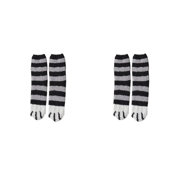 Qarigey 1 par de calcetines cálidos de invierno para hombre, calentador térmico para pies, calcetería Unisex para clima frío, botas para Rayas Negras 2piezas