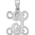 thumbnail image 3 of Sterling Silver Rhodium-Plated Letter C Initial Pendant Made In United States xna518ss/c, 3 of 5