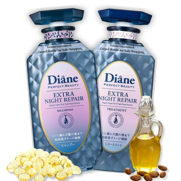 Juego de champú y acondicionador de queratina Moist Diane para cabello dañado, mujeres y hombres, champú natural con aceite de argán, proteína y vitamina E de Japón, sin parabenos ni silicona, REPARAC