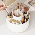thumbnail image 4 of Caja de almacenamiento de maquillaje giratoria 360, organizador de gran capacidad para baño, portátil, lápiz labial, pincel de maquillaje, portalápices, 4 of 5