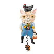 Allen Designs Country Cat Clock