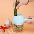 thumbnail image 1 of Kitchen Gadgets Muti-Function Portable Electric Vegetable Cutter Set,Food Electric Chopper,Portable Mini Electric Food Blende, Apply To Meat Garlic Pepper Chili Celery Kitchen Organizers and Storage, 1 of 4