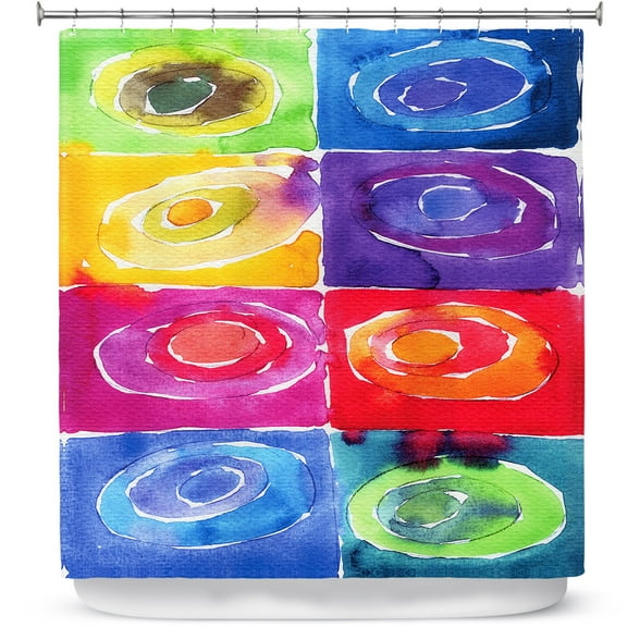 Shower Curtains 70" x 73" from DiaNoche Designs by Marley Ungaro - Artsy Rainbow Box